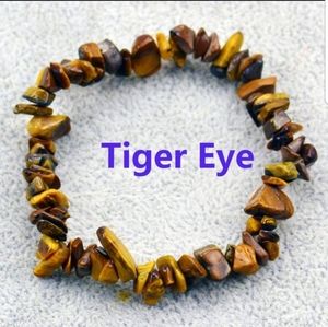 Genuine Gemstone Tiger Eye Stretch Bracelet